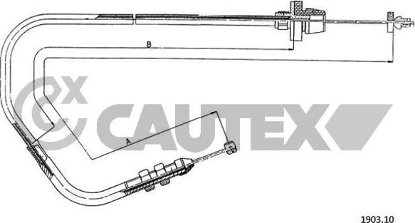 Cautex 761154 - Тросик газу autocars.com.ua