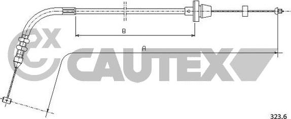 Cautex 761182 - Тросик газу autocars.com.ua