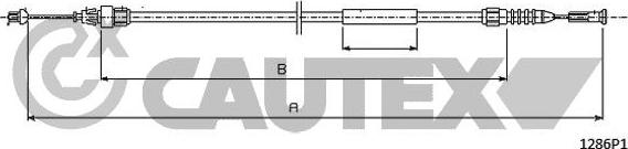 Cautex 761244 - Тросик замка капота autocars.com.ua