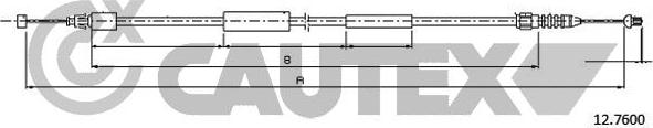 Cautex 761249 - Тросик замка капота autocars.com.ua