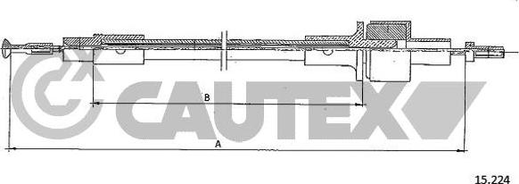 Cautex 761316 - Трос, управління зчепленням autocars.com.ua