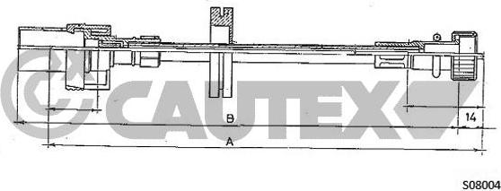 Cautex 761348 - Тросик спідометра autocars.com.ua