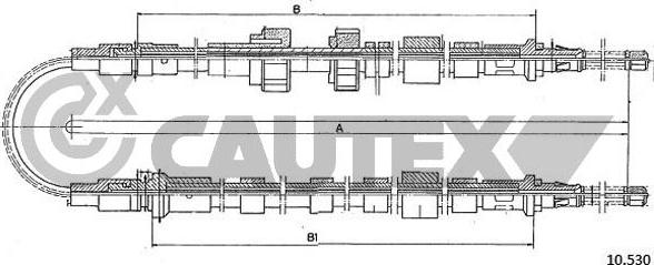 Cautex 761372 - Трос, гальмівна система autocars.com.ua