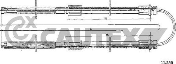 Cautex 761377 - Трос, гальмівна система autocars.com.ua