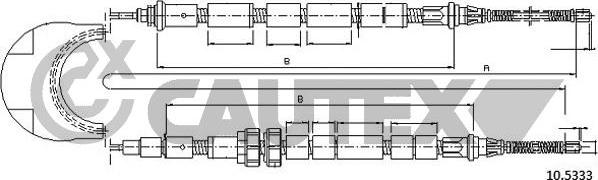 Cautex 761397 - Трос, гальмівна система autocars.com.ua