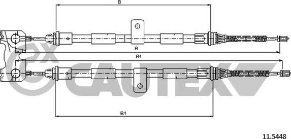 Cautex 761411 - Трос, гальмівна система autocars.com.ua