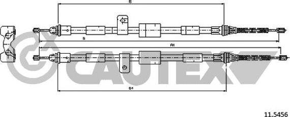 Cautex 761419 - Трос, гальмівна система autocars.com.ua