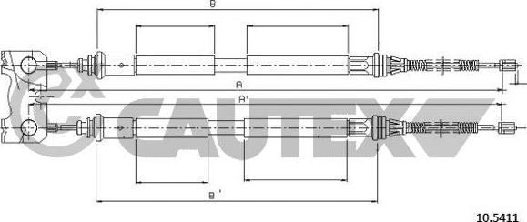 Cautex 761432 - Трос, гальмівна система autocars.com.ua