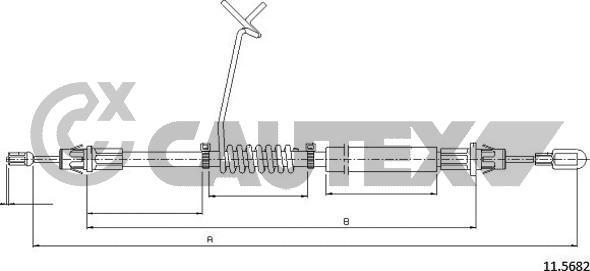 Cautex 761448 - Трос, гальмівна система autocars.com.ua