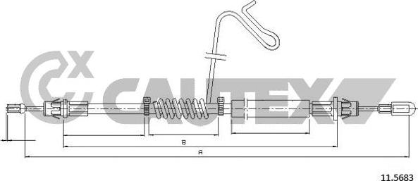 Cautex 761449 - Трос, гальмівна система autocars.com.ua