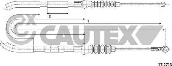 Cautex 761578 - Тросик, cтояночный тормоз autodnr.net