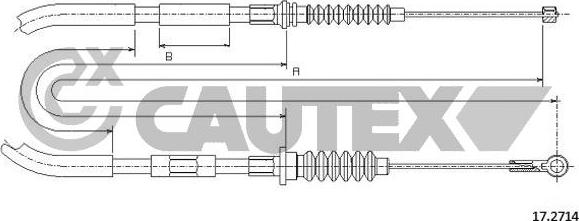 Cautex 761579 - Трос, гальмівна система autocars.com.ua