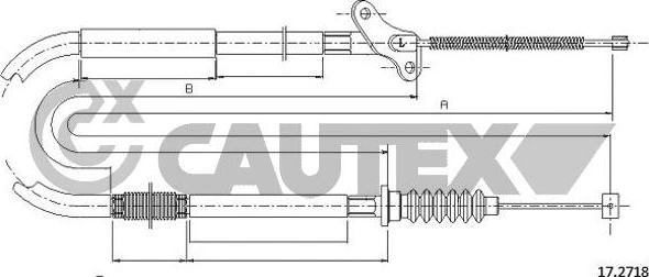 Cautex 761581 - Трос, гальмівна система autocars.com.ua