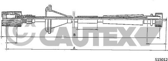 Cautex 761640 - Тросик спідометра autocars.com.ua