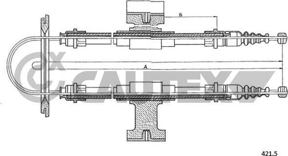 Cautex 761647 - Трос, гальмівна система autocars.com.ua