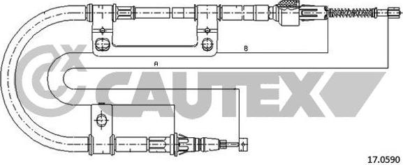 Cautex 761756 - Трос, гальмівна система autocars.com.ua