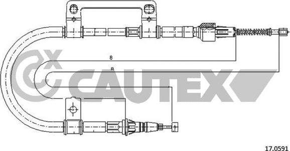 Cautex 761757 - Трос, гальмівна система autocars.com.ua
