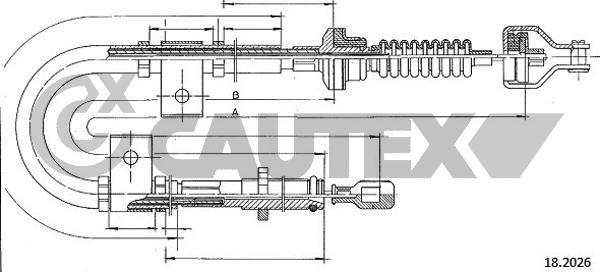 Cautex 761785 - Трос, управління зчепленням autocars.com.ua