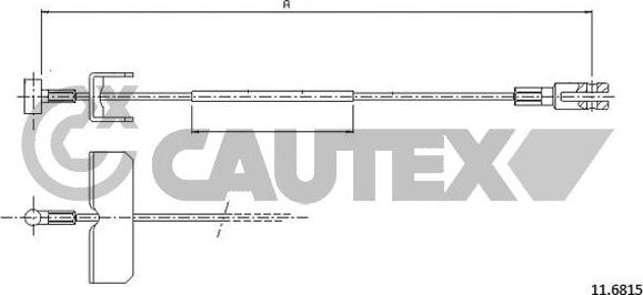 Cautex 761881 - Тросик, cтояночный тормоз autodnr.net