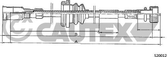 Cautex 761934 - Тросик спідометра autocars.com.ua