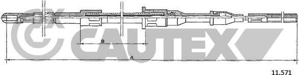 Cautex 761964 - Трос, гальмівна система autocars.com.ua