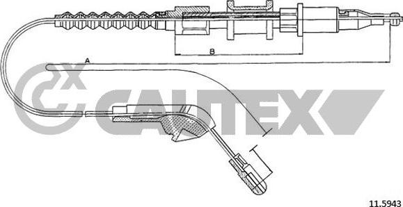 Cautex 762004 - Трос, гальмівна система autocars.com.ua