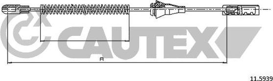 Cautex 762025 - Трос, гальмівна система autocars.com.ua