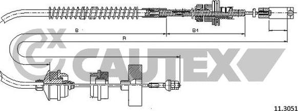 Cautex 762118 - Трос, управління зчепленням autocars.com.ua