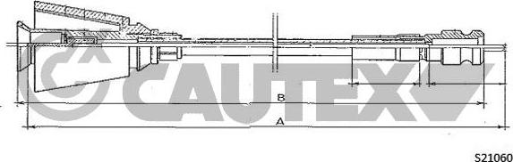 Cautex 762147 - Тросик спідометра autocars.com.ua