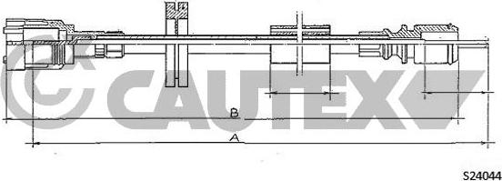 Cautex 762346 - Тросик спідометра autocars.com.ua