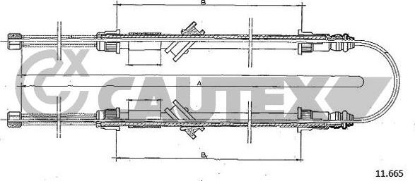 Cautex 762366 - Трос, гальмівна система autocars.com.ua