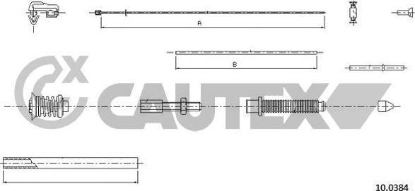 Cautex 762478 - Тросик газу autocars.com.ua