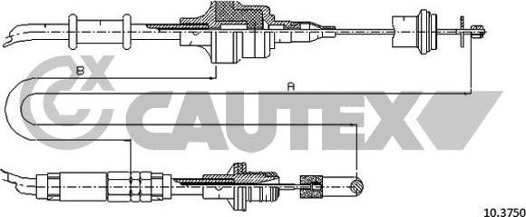 Cautex 762539 - Трос, управління зчепленням autocars.com.ua