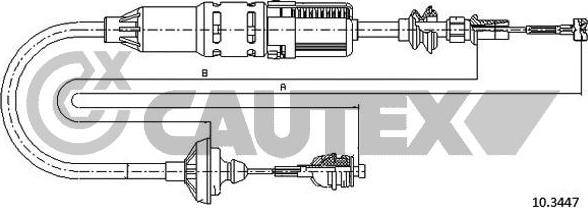 Cautex 762564 - Трос, управління зчепленням autocars.com.ua