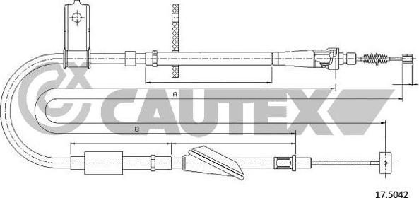 Cautex 762664 - Трос, гальмівна система autocars.com.ua