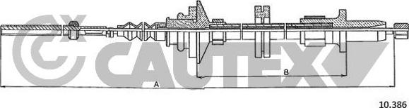 Cautex 762853 - Трос, управління зчепленням autocars.com.ua