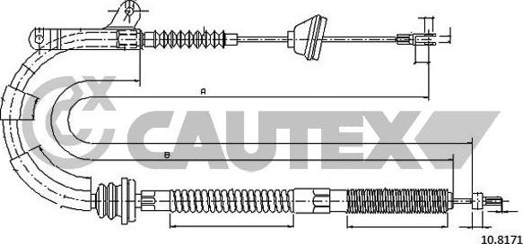 Cautex 762882 - Трос, гальмівна система autocars.com.ua