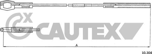 Cautex 762909 - Трос, управління зчепленням autocars.com.ua