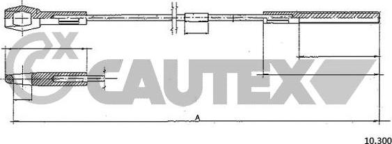 Cautex 762910 - Трос, управління зчепленням autocars.com.ua