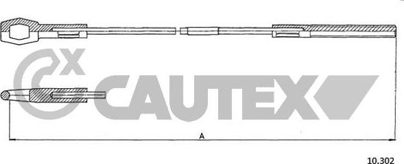 Cautex 762911 - Трос, управління зчепленням autocars.com.ua