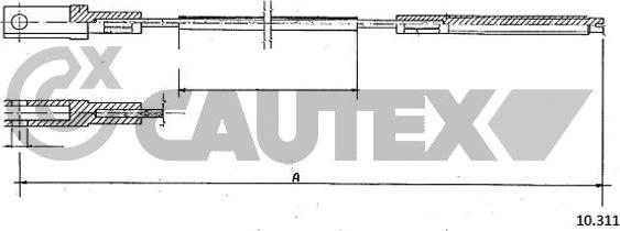 Cautex 762918 - Трос, управління зчепленням autocars.com.ua