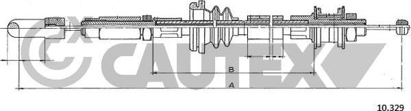 Cautex 762923 - Трос, управління зчепленням autocars.com.ua