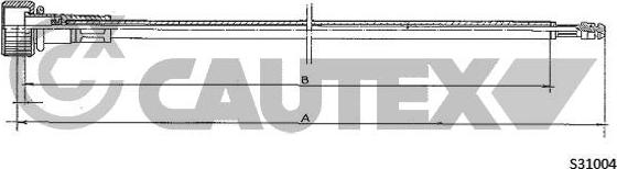 Cautex 762947 - Тросик спідометра autocars.com.ua