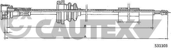 Cautex 762950 - Тросик спідометра autocars.com.ua