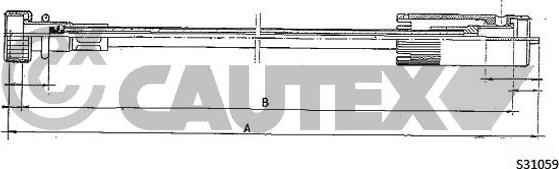 Cautex 762966 - Тросик спідометра autocars.com.ua