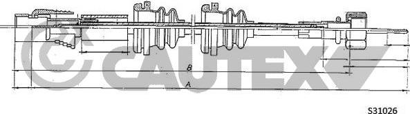 Cautex 762980 - Тросик спідометра autocars.com.ua
