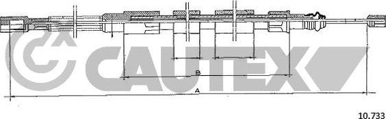 Cautex 763003 - Трос, гальмівна система autocars.com.ua