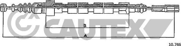 Cautex 763009 - Трос, гальмівна система autocars.com.ua