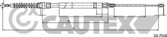 Cautex 763048 - Трос, гальмівна система autocars.com.ua