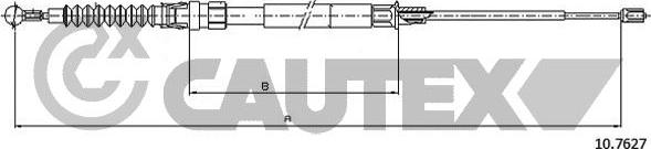 Cautex 763050 - Трос, гальмівна система autocars.com.ua